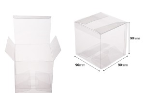 Transparente PET-Verpackungsbox 90x90x90 mm - 50 Stk-2