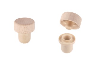 Liège en silicone synthétique avec débit et tête amovible en bois - F 18,5 mm-εικόνα_προϊοντική