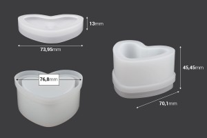 Heart shaped silicone mold for epoxy resin-bildabmessungen