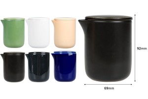 Récipient en céramique 200 ml avec couvercle et embout pour cire de différentes couleurs-εικόνα_διαστάσεις