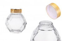 200 ml glass jar with gold lid for honey