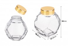 200 ml glass jar with gold lid for honey