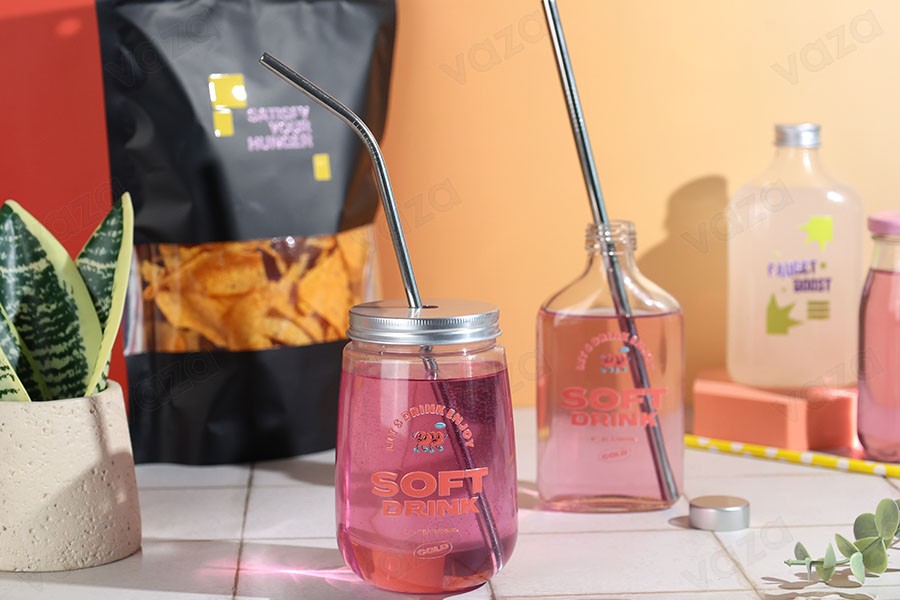 Bάζο πλαστικό (PET) 500 ml διάφανο με καπάκι αλουμινίου (με τρύπα για καλαμάκι) - 6 τμχ Bάζο πλαστικό (PET) 500 ml διάφανο με καπάκι αλουμινίου (με τρύπα για καλαμάκι) - 6 τμχ-εικόνα_σύνθεση