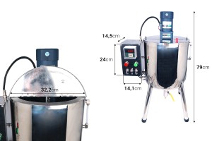 Wachsverflüssiger aus Edelstahl 15L mit Rührwerk-2