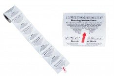 Etichette autoadesive con istruzioni di sicurezza per barattoli di candele - 100 pz