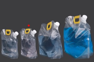 Doy Pack transparent 2 L mit weißem Sicherheitsverschluss und Griff - 10 Stk-5