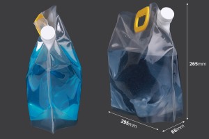 Doy Pack transparent 2,5L avec bouchon de sécurité et poignée blancs - 10 pcs-εικόνα_διαστάσεις