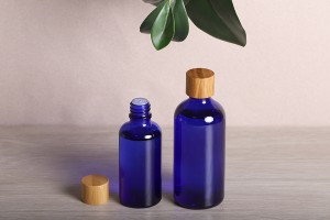 Plastic cap PP18 with bamboo coating, inner liner and inner plug with cover-bildgruppe