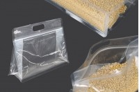 Sacs Doy Pack 240x40x170 mm transparents avec fermeture zippée et thermoscellables - 50 pcs