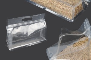 Doy Pack Beutel 255x40x190mm transparent mit Reißverschluss und heißsiegelbar - 50 Stk-εικόνα_προϊοντική