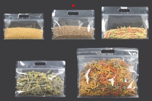 Doy Pack Beutel 255x40x190mm transparent mit Reißverschluss und heißsiegelbar - 50 Stk-εικόνα_σύνθεση