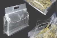 Doy Pack bags 295x40x230 mm transparent with zip closure and heat sealable - 50 pcs