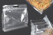 Doy Pack bags 345x40x295 mm transparent with zip closure and heat sealable - 50 pcs