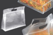 Doy Pack bags 275x40x210 mm translucent with zip closure and heat sealable - 50 pcs