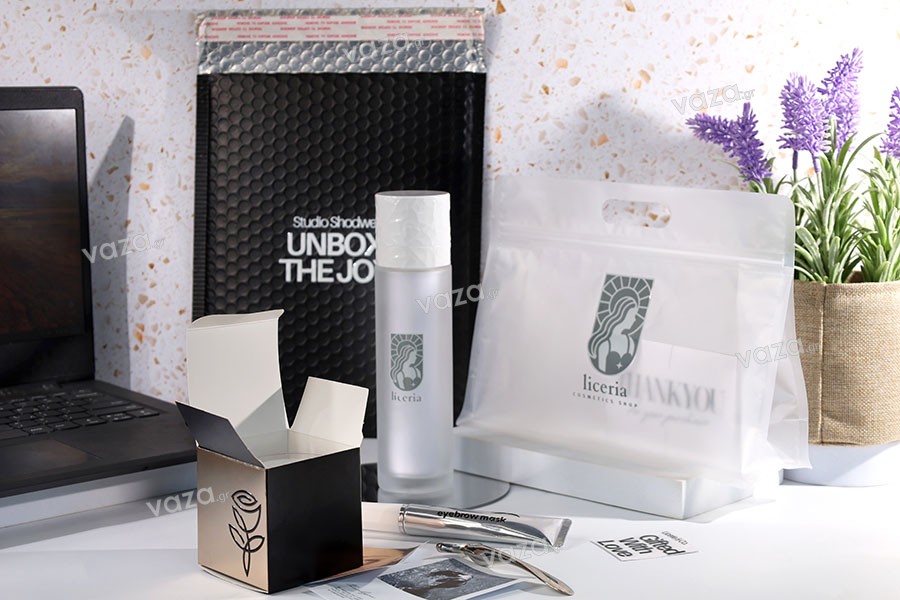 Doy Pack bags 255x40x190 mm translucent with zip closure and heat sealable - 50 pcs