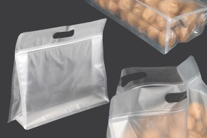 Sachets Doy Pack 295 x 40 x 230 mm translucides avec fermeture éclair, perforés et thermoscellables - 50 unités-εικόνα_προϊοντική