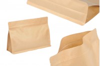 Sacs kraft type Doy Pack 240x40x170 mm avec fermeture zip et thermoscellables - 50 pcs