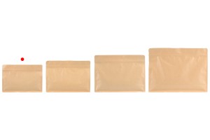 Kraftbeutel vom Typ Doy Pack, 240 x 40 x 170mm, mit Reißverschluss und heißsiegelbar – 50 Stück-3