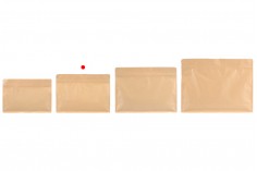 Doy Pack type kraft bags 255x40x190 mm with zip closure and heat sealable - 50 pcs