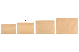 Kraftbeutel vom Typ Doy Pack, 255 x 40 x 190mm, mit Reißverschluss und heißsiegelbar – 50 Stück-εικόνα_σύνθεση