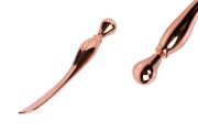 Spatula për krem metalik 82 mm rozë gold me fund të rrumbullakët - 6 copë