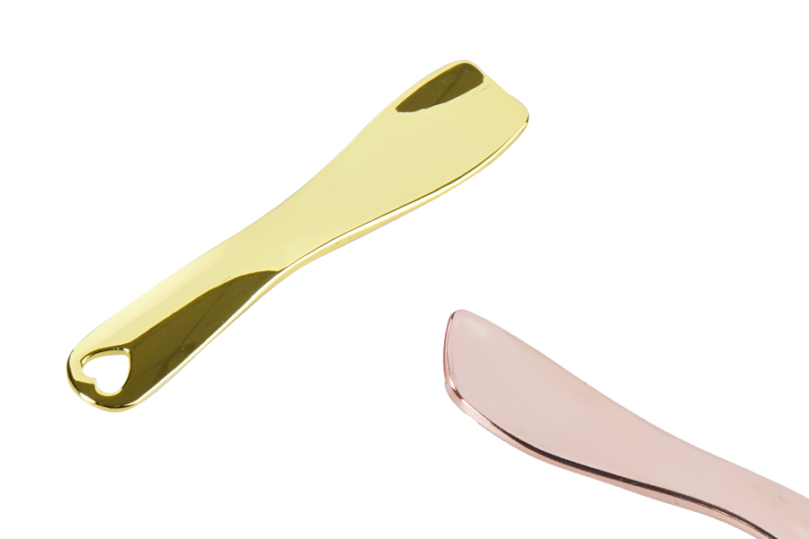 Σπάτουλα για κρέμα μεταλλική 60,5 mm σε χρυσό ή rose gold χρώμα - 6 τμχ