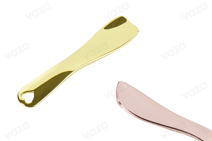 Σπάτουλα για κρέμα μεταλλική 60,5 mm σε χρυσό ή rose gold χρώμα - 6 τμχ-εικόνα_προϊοντική