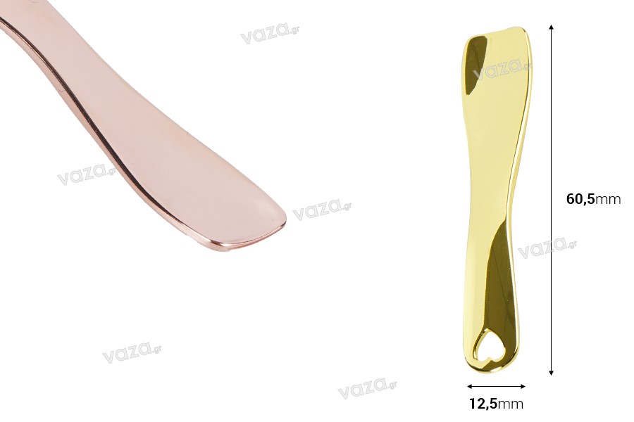Spatula for cream metal 60.5 mm in gold or rose gold color - 6 pcs