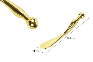 Spatola per metallo crema 96,7 mm con estremità tonda - 6 pz-εικόνα_διαστάσεις