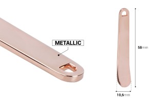 Spatule pour crème métallisée 58 mm de couleur or rose - 6 pcs-εικόνα_διαστάσεις