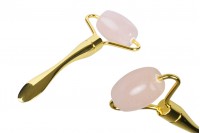 Metal spatula with care roller and facial massage
