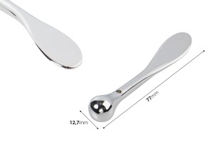 Spatola per metallo crema 77 mm con estremità tonda - 6 pz-εικόνα_διαστάσεις