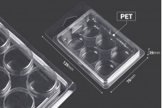 Carcasă din plastic (PET) 6 locuri pentru ceară rotundă topită - 20 buc