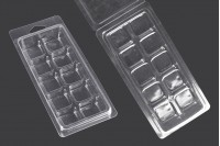 Plastic case (PET) 10 places for squares of wax melts - 20 pcs