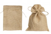 Burlap bag 130x180 mm in natural color - 25 pcs