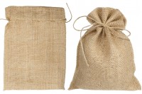 Sac en toile de jute 130x180 mm de couleur naturelle - 25 pcs