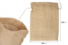 Burlap bag 130x180 mm in natural color - 25 pcs