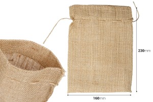 Jutebeutel 130x180mm in Naturfarbe - 25 Stk-2