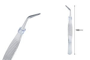 Pince à épiler en acier inoxydable de 160 mm de long-εικόνα_διαστάσεις