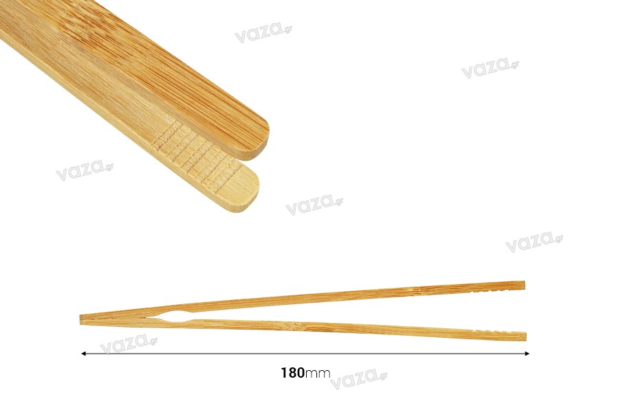 Pinze - pinzette in bambù lunghe 180 mm - 6 pz