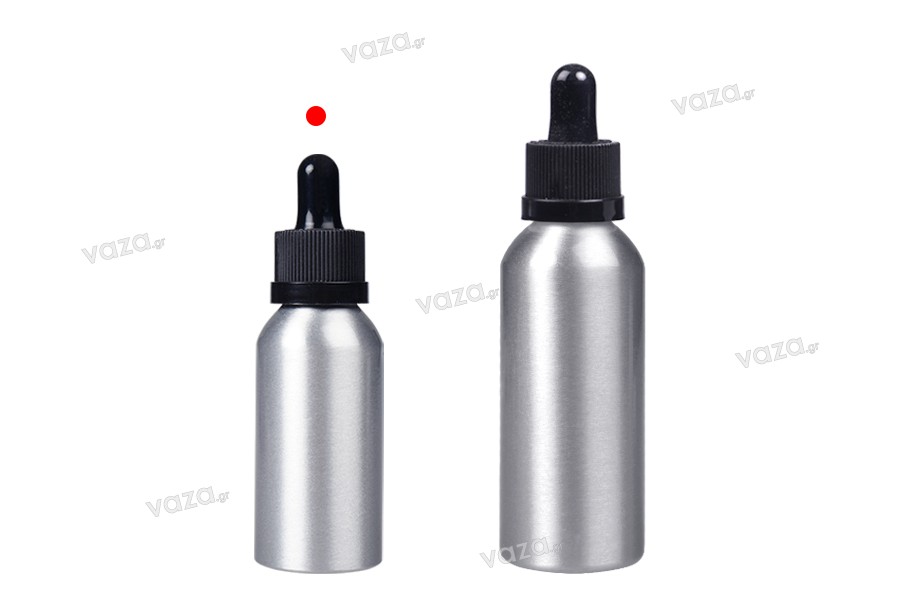 Aluminum bottle 30 ml with dropper CRC - 6 pcs