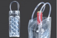 Transparent isothermal bottle bag with handle