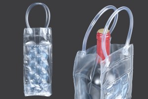 Sac bouteille isotherme transparent avec poignée-1