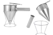 Stainless steel tool - 1200ml funnel (8mm tip) for filling candles and soaps
