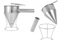 Stainless steel tool - 1200ml funnel (8mm tip) for filling candles and soaps