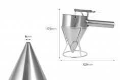 Edelstahlwerkzeug – 600-ml-Trichter (8-mm-Spitze) zum Befüllen von Kerzen und Seifen