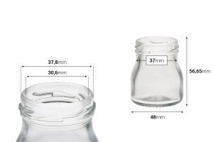 Kleines rundes Glas 50 ml (Τ.Ο 43)-2