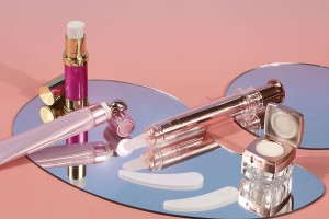 Tube - seringue acrylique 10 ml airless à usage cosmétique de couleur bronze avec bouchon - 6 pcs-εικόνα_σύνθεση