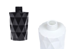 Flacon en verre 180 ml (PP28) gaufré de couleur blanc ou noir mat adapté au parfum d'ambiance-εικόνα_προϊοντική
