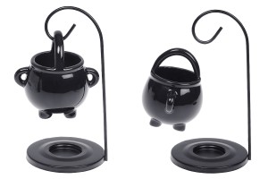 Brûleur en céramique avec base en métal pour fondants de cire et huiles-εικόνα_προϊοντική